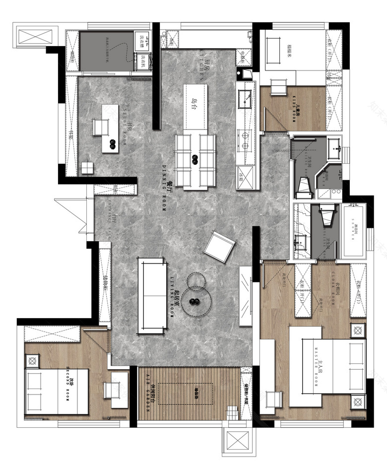 136㎡混搭四居室丨DE 设计事务所,D.ART 软装服务机构-12