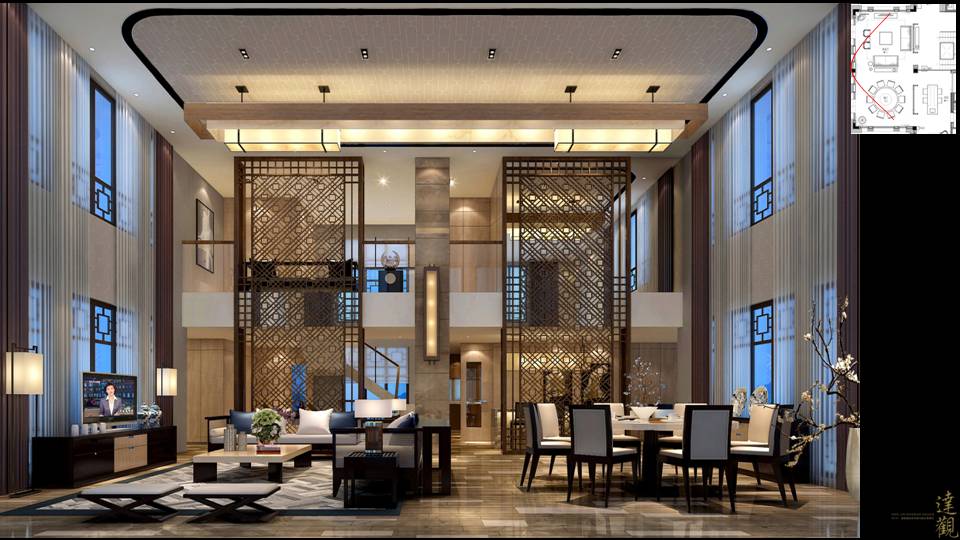 达观 中信青浦朱家角別墅样板房设计方案施工图纸-8