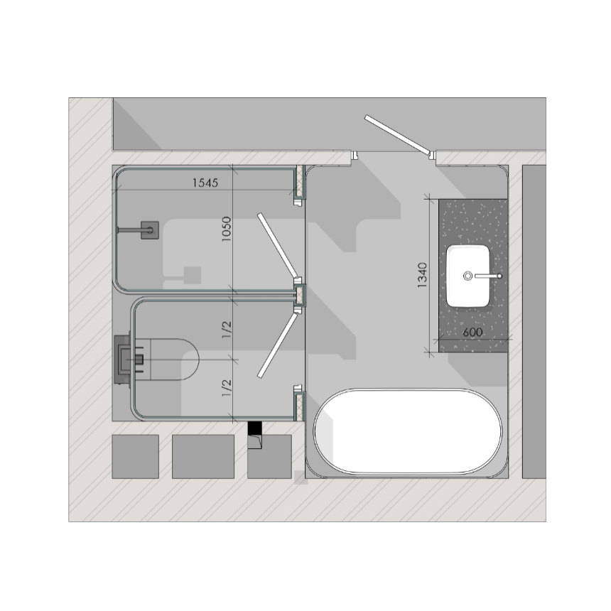 大理石与胡桃木主浴室丨乌克兰基辅-4