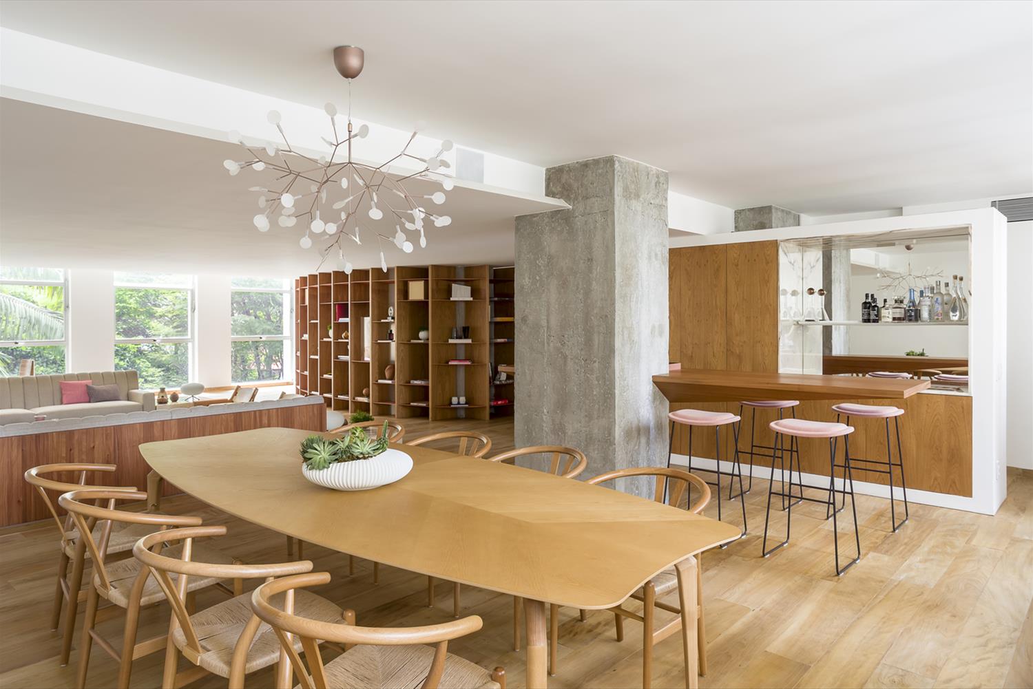 巴西 VLP 公寓 | 木质与石质的完美融合,创新设计引人注目-6