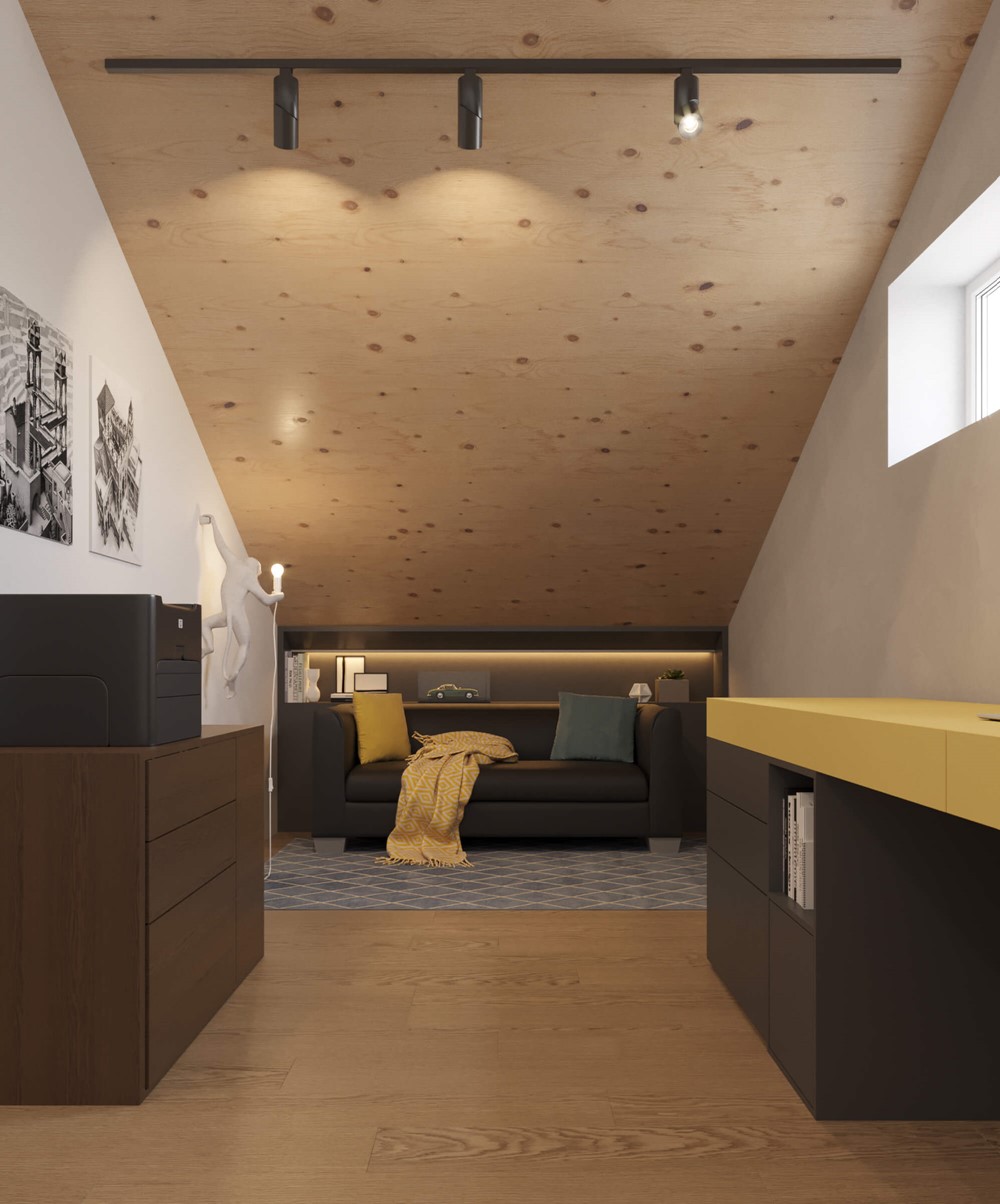 瑞士 160 平米现代家庭住宅 | 儿童房设计与空间利用-15