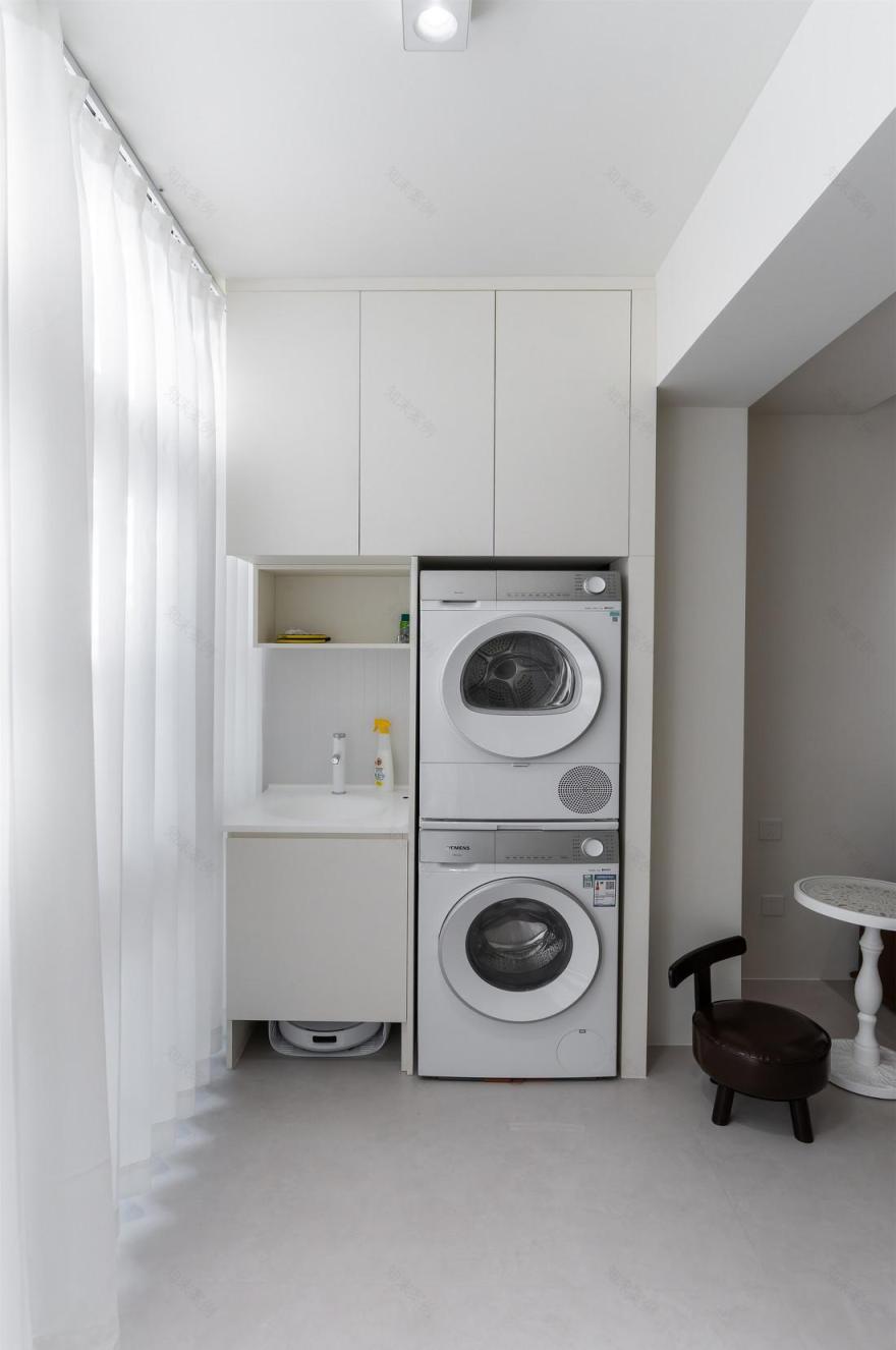 奶油复古风二居室-19