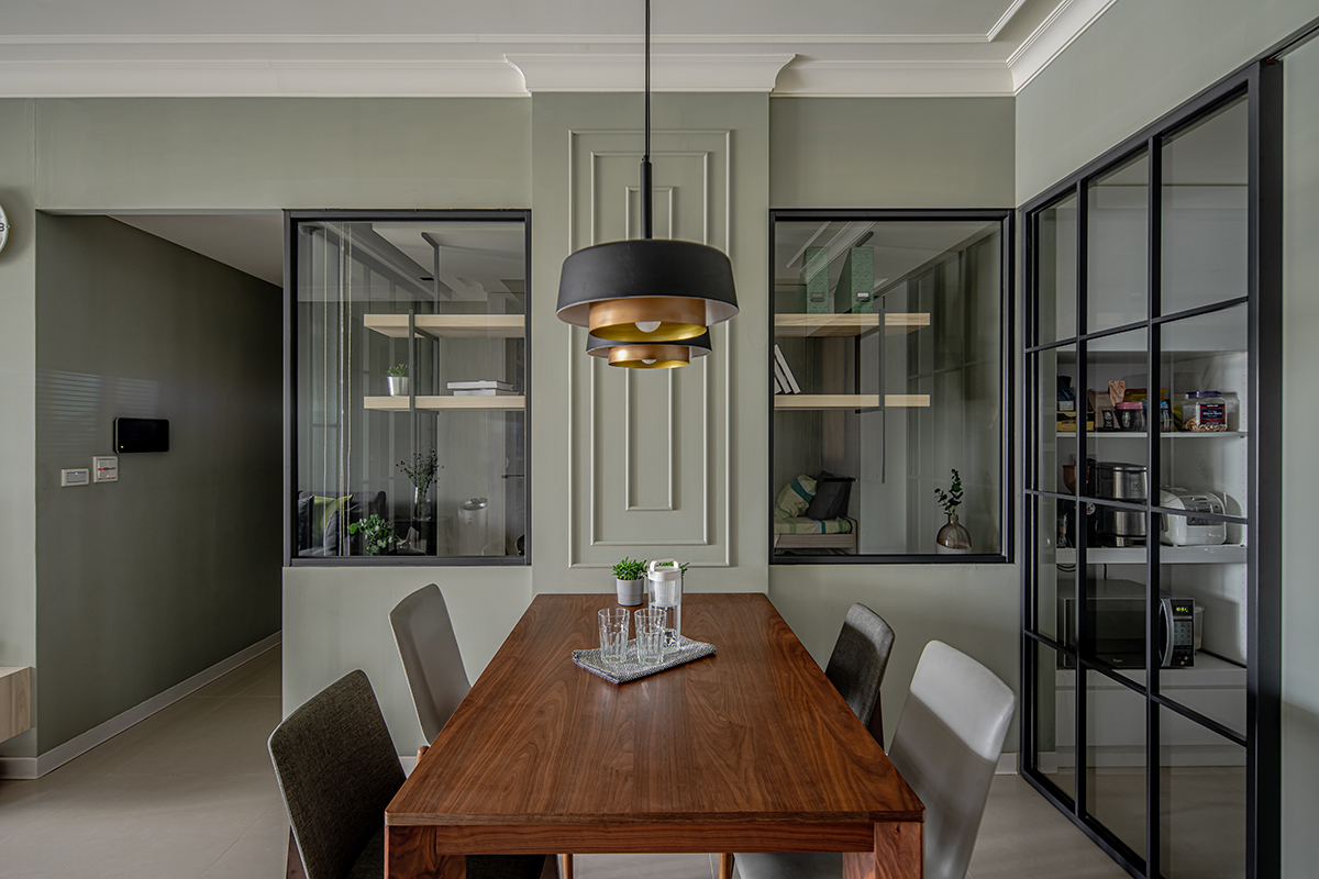 家装设计案例鉴赏——清新感薄荷绿轻美式小宅 -7