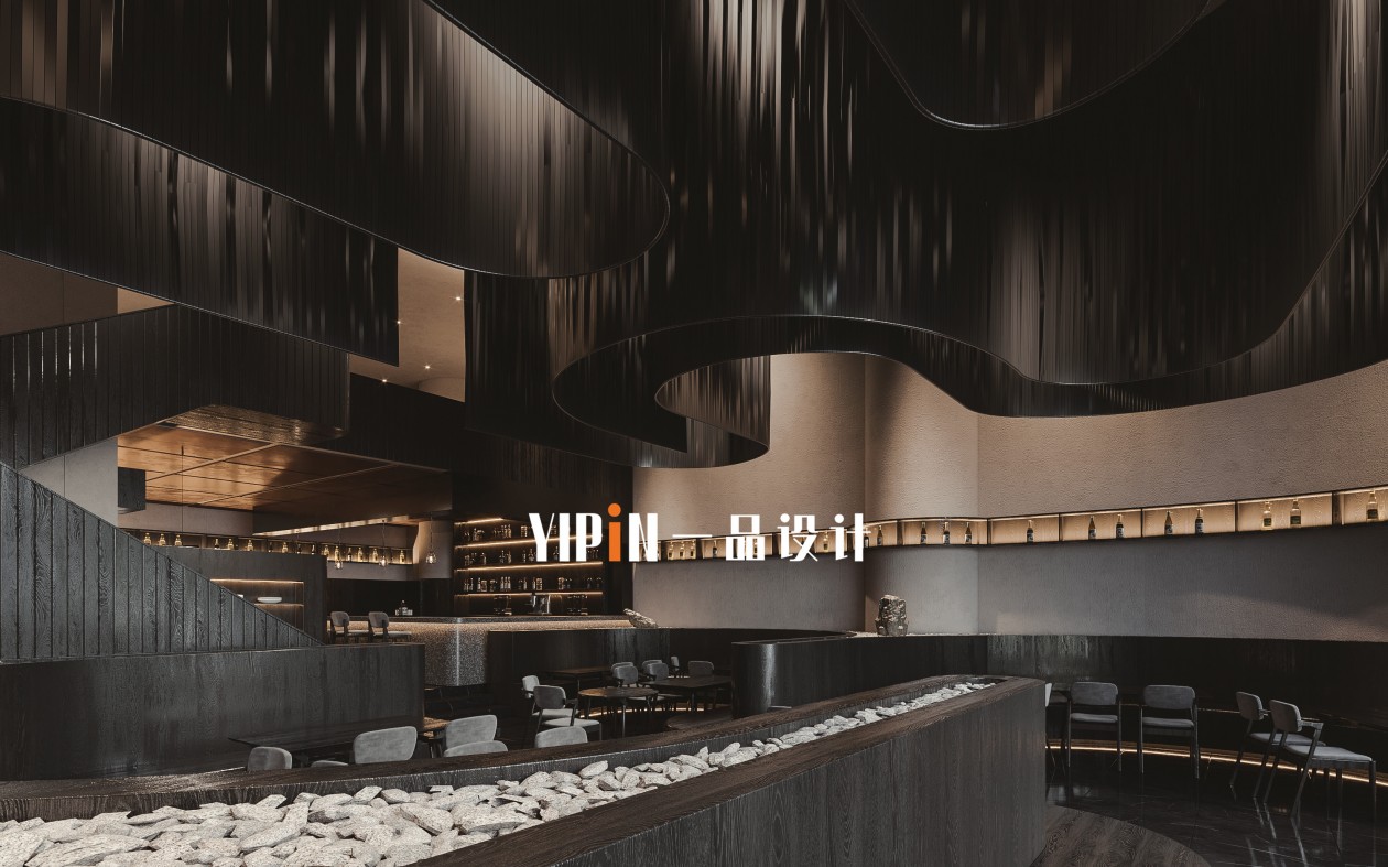 暗黑系挑空餐厅-9