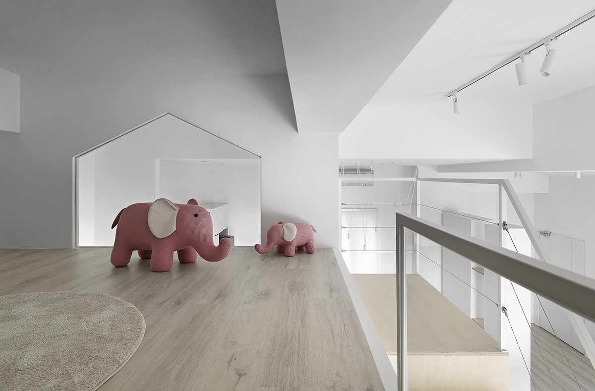 新澄设计 | 165m2 纯白空气感亲子宅，纯粹的生活本质！-16