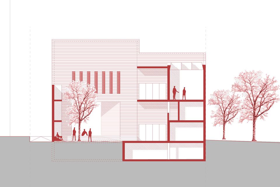 圣埃伯哈德寄宿学校

注：Domsingenschule常见意思是寄宿学校 ， St.是Saint（圣）的缩写，Eberhard是人名，可音译为埃伯哈德  丨德国斯图加特丨bez+kock architekten-11