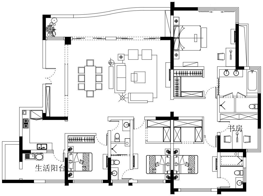 悦江国际 230㎡新中式雅居,演绎东方美学与当代生活-112