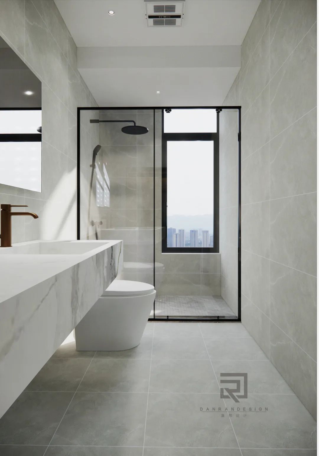 嘉陵江天 · 220㎡天际大平层的阔景设计与生活品味丨中国渝北丨澹然团队,橙色软装-76