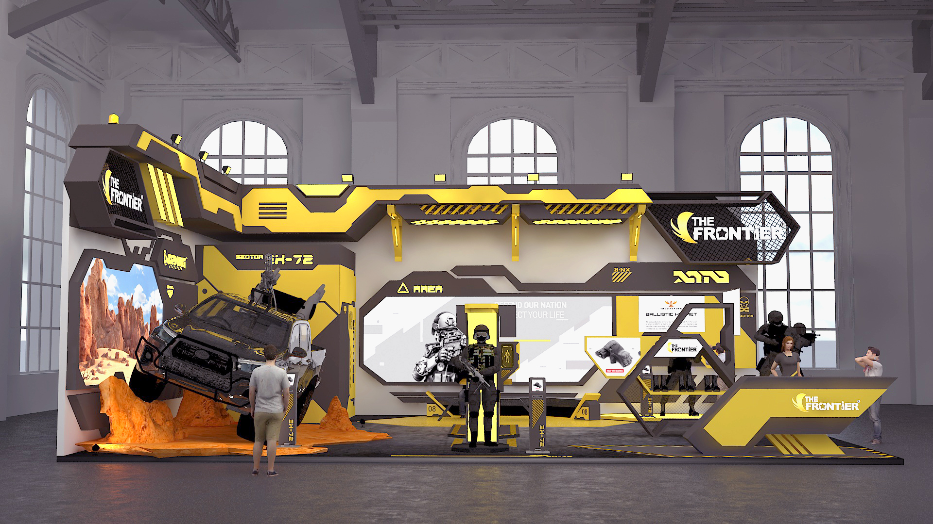 the frontier - indo defence 2022 booth concept-4