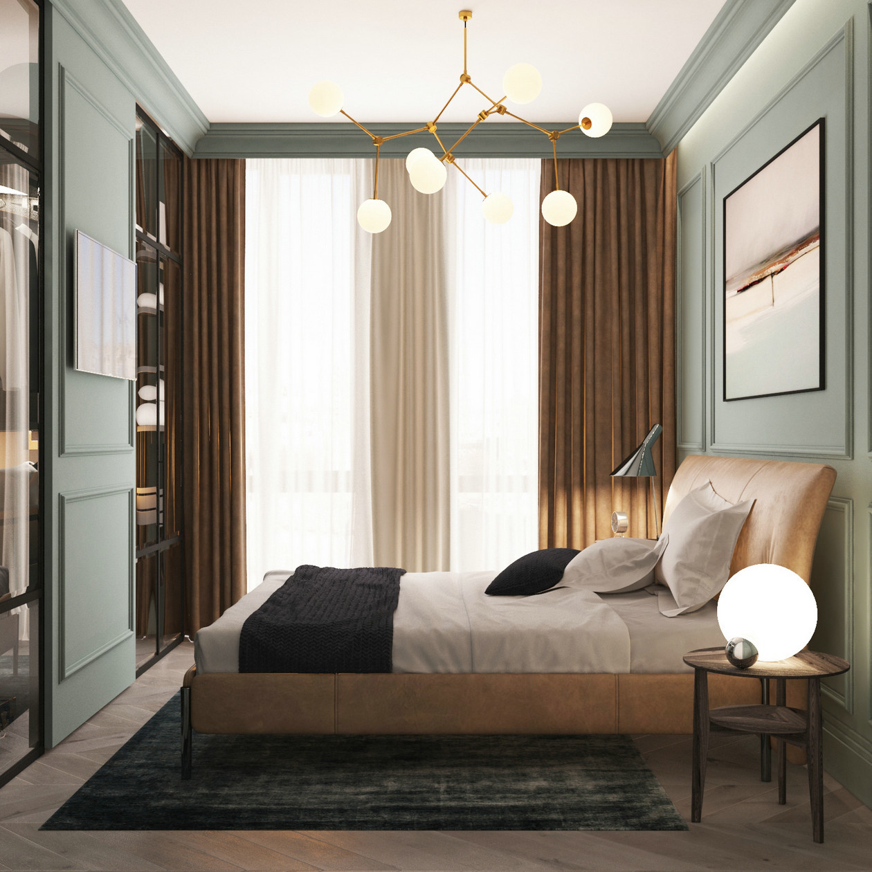 乌克兰 90㎡现代简约公寓设计-9