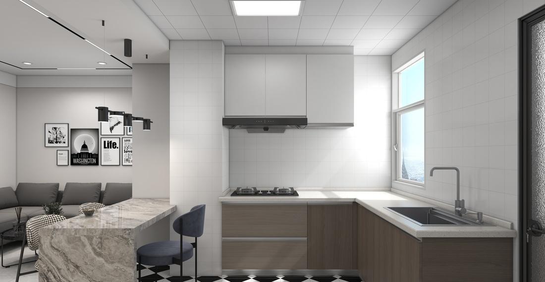 现代简约 50 平小户型两居室设计-6