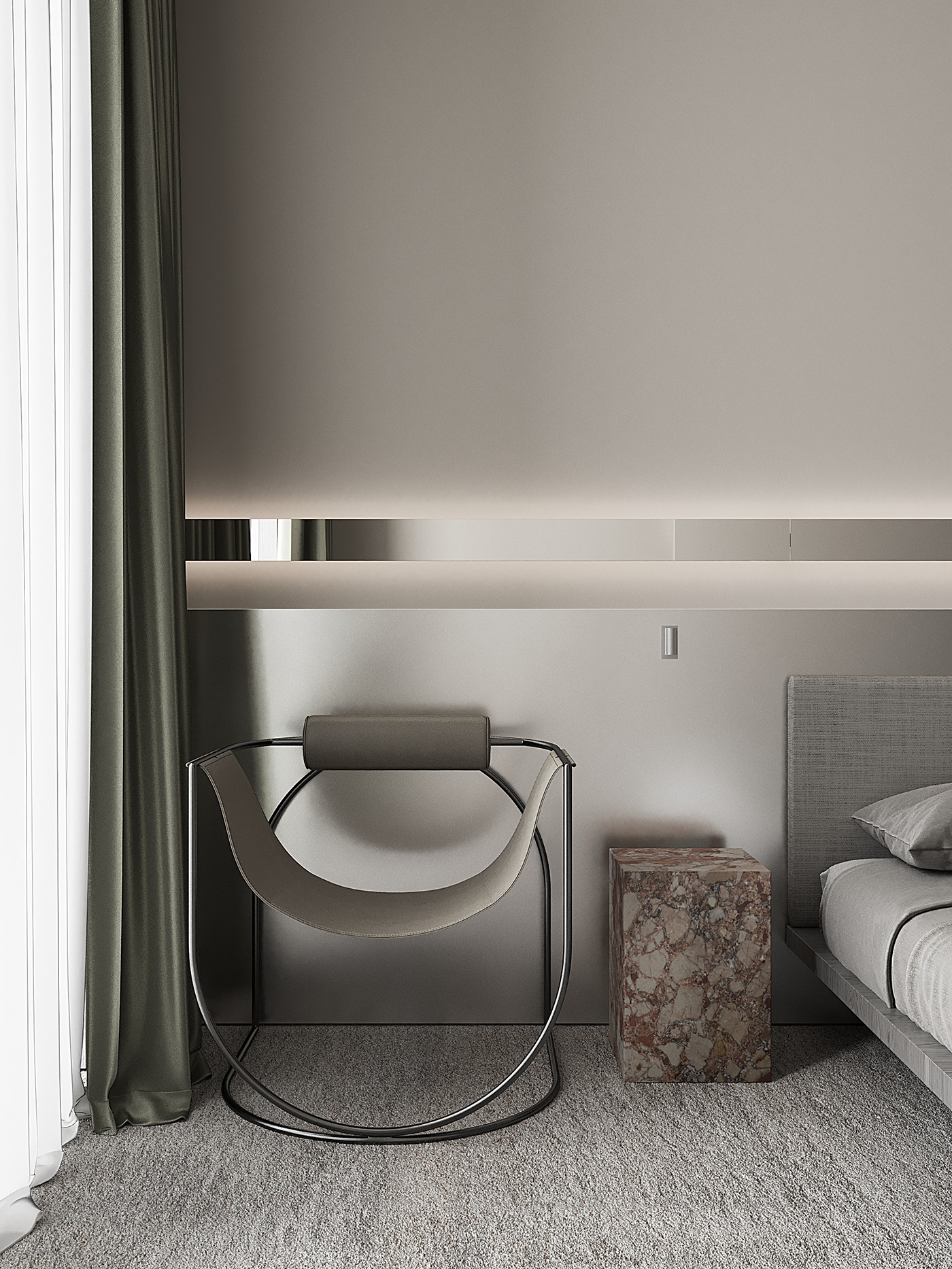 灰色系小空间公寓设计 这也太高级了吧！-15