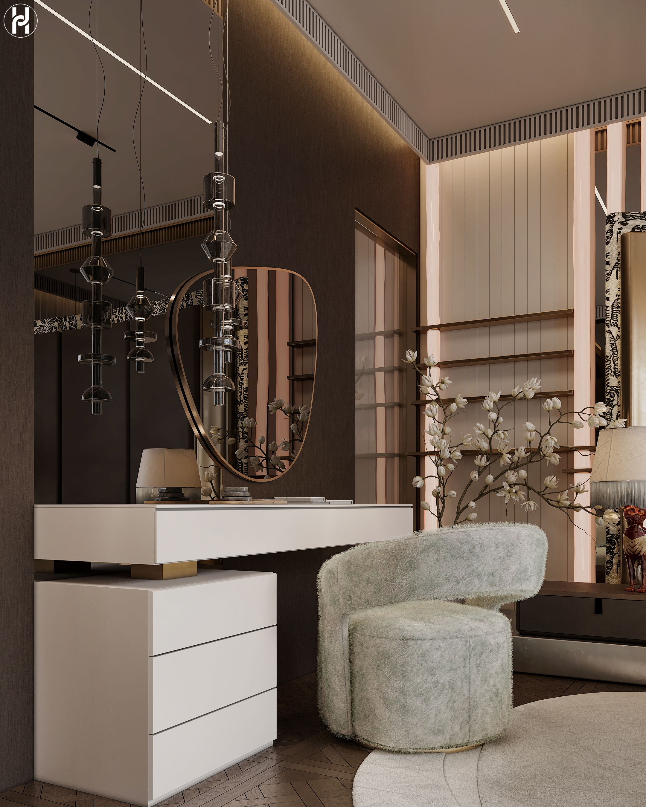 主卧室 方案02丨Khlood hisham,Ahmed Hussein Designs-11