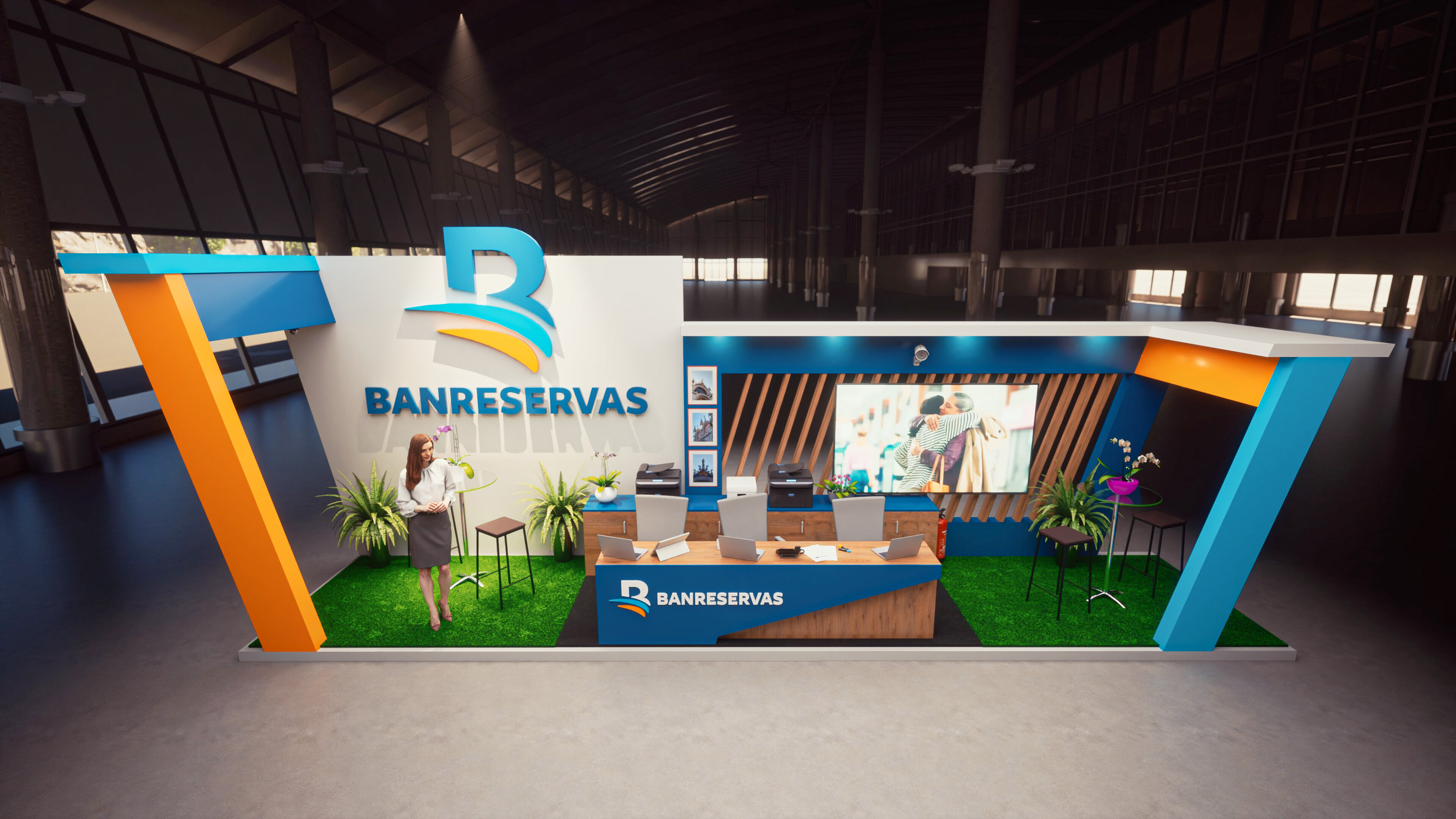 Banreservas bank stand design-3