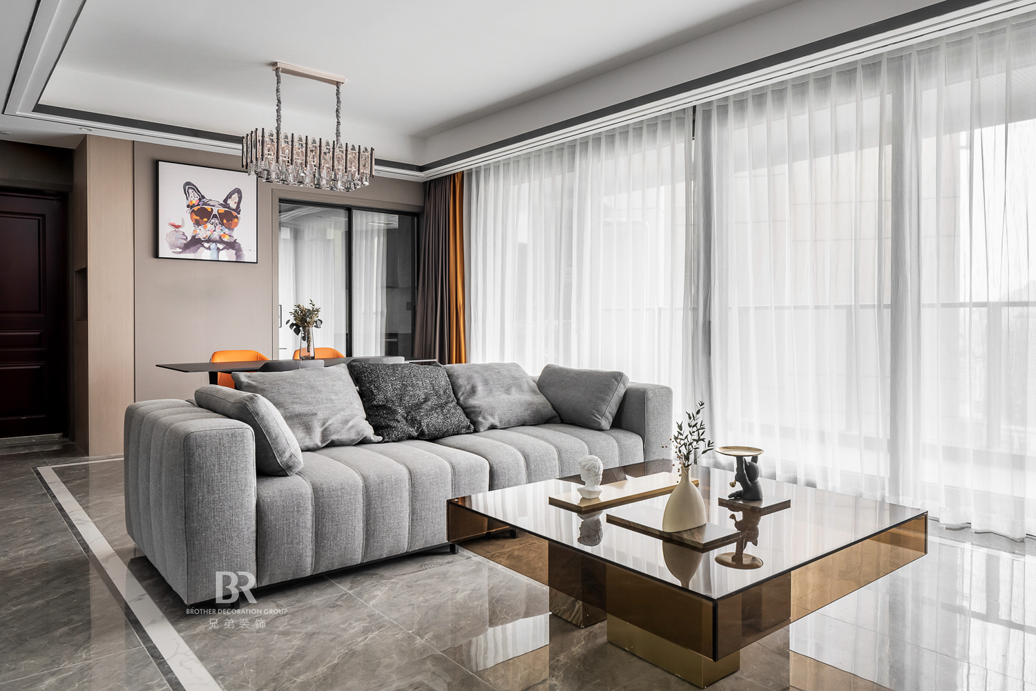 融景城馨园现代轻奢风设计丨兄弟装饰（兄弟装饰全案设计）-12