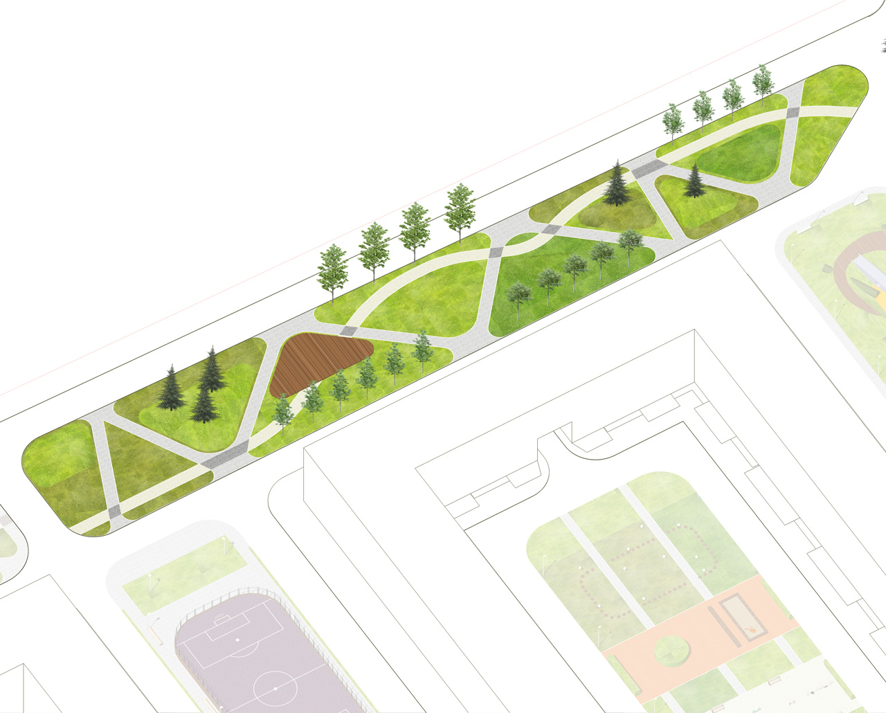 “Новомолоково” 第二阶段舒适级住宅综合体景观设计丨俄罗斯莫斯科丨Megabudka 建筑事务所-63