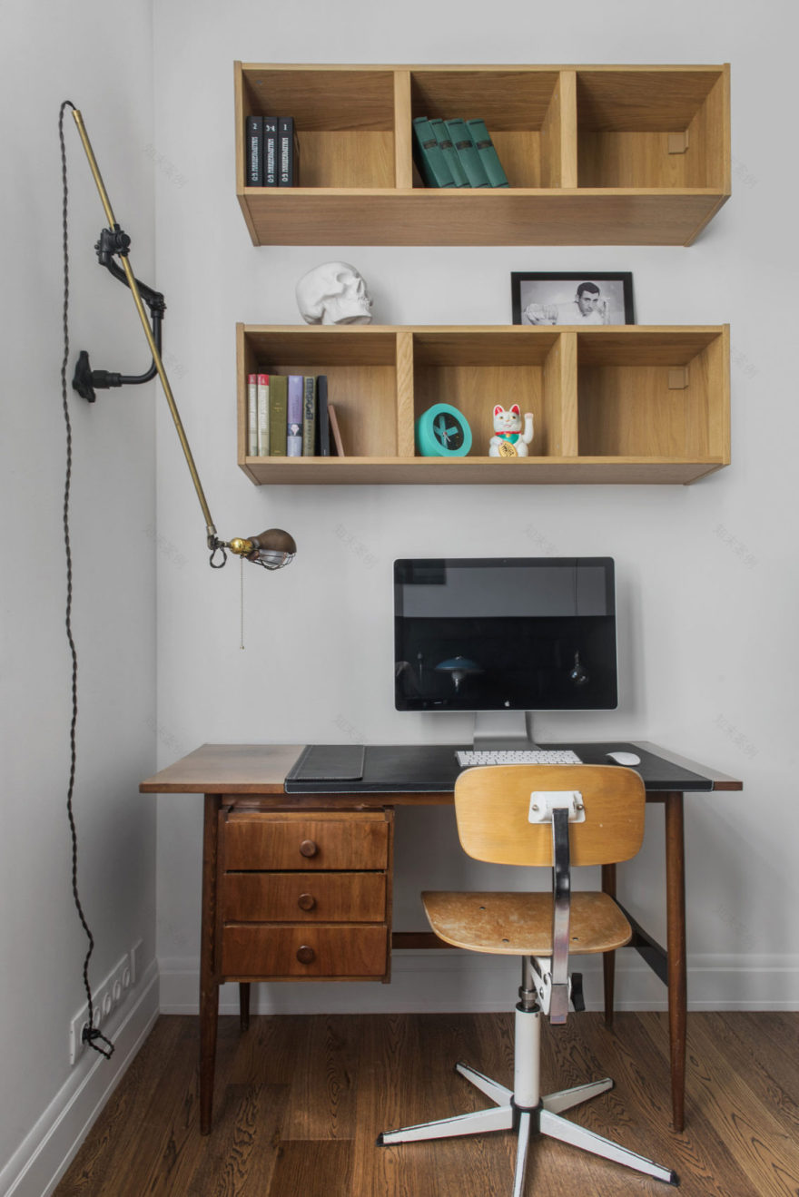 Remodeled Stalinist Style Apartment was converted into a Modern Space with a Retro Touch-39