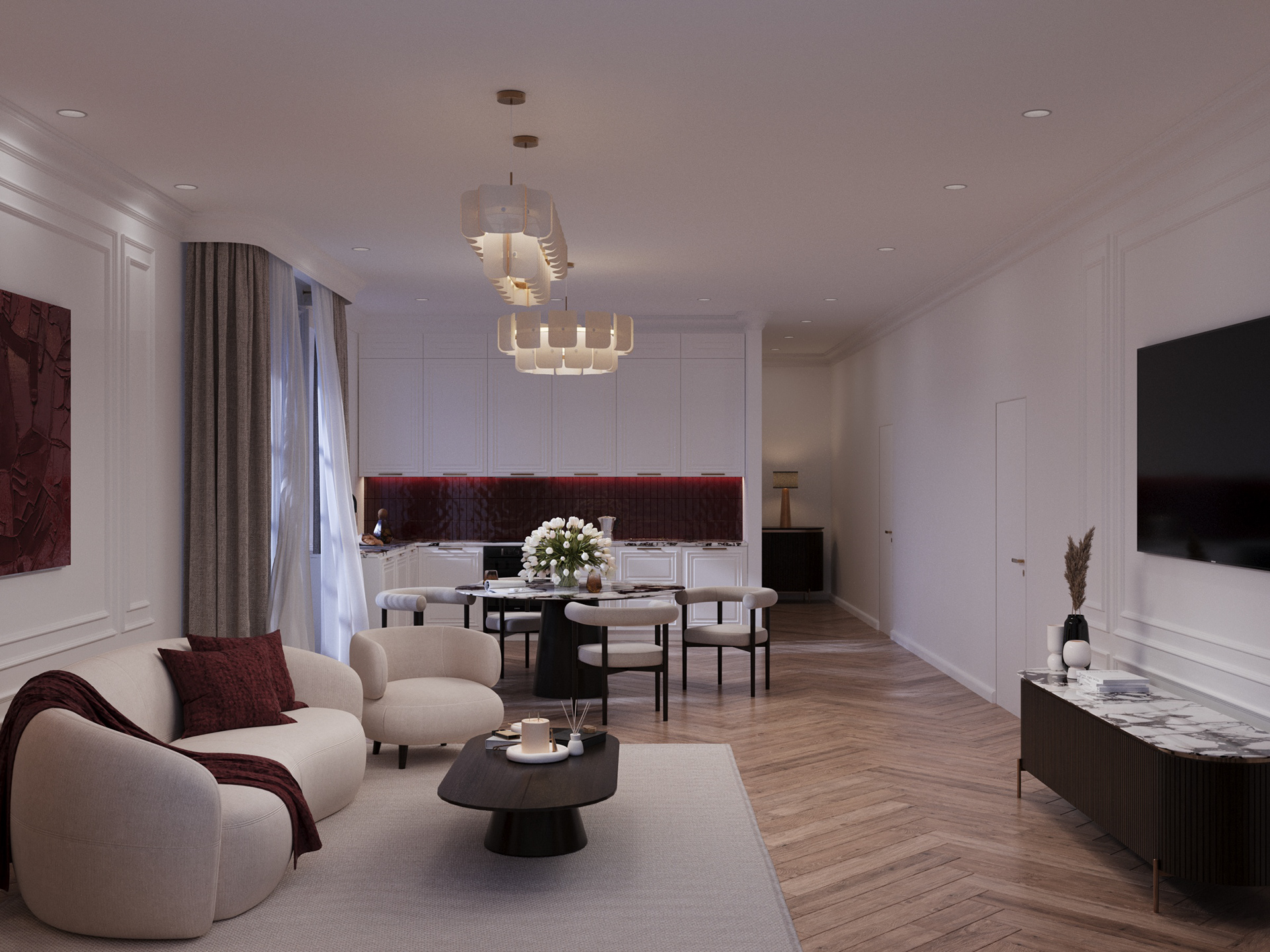 quiet modern classic open-space apartment | nightlight-1