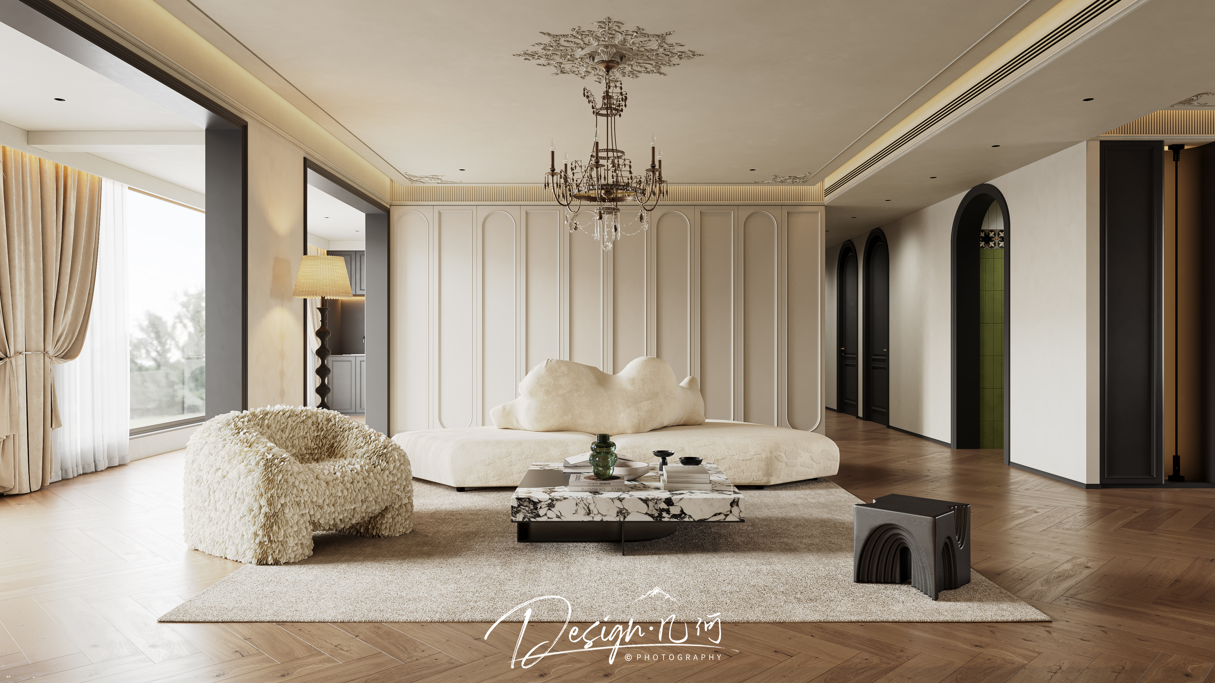 几何空间视觉表现 | 天玺湾轻法中古风客餐厅-0