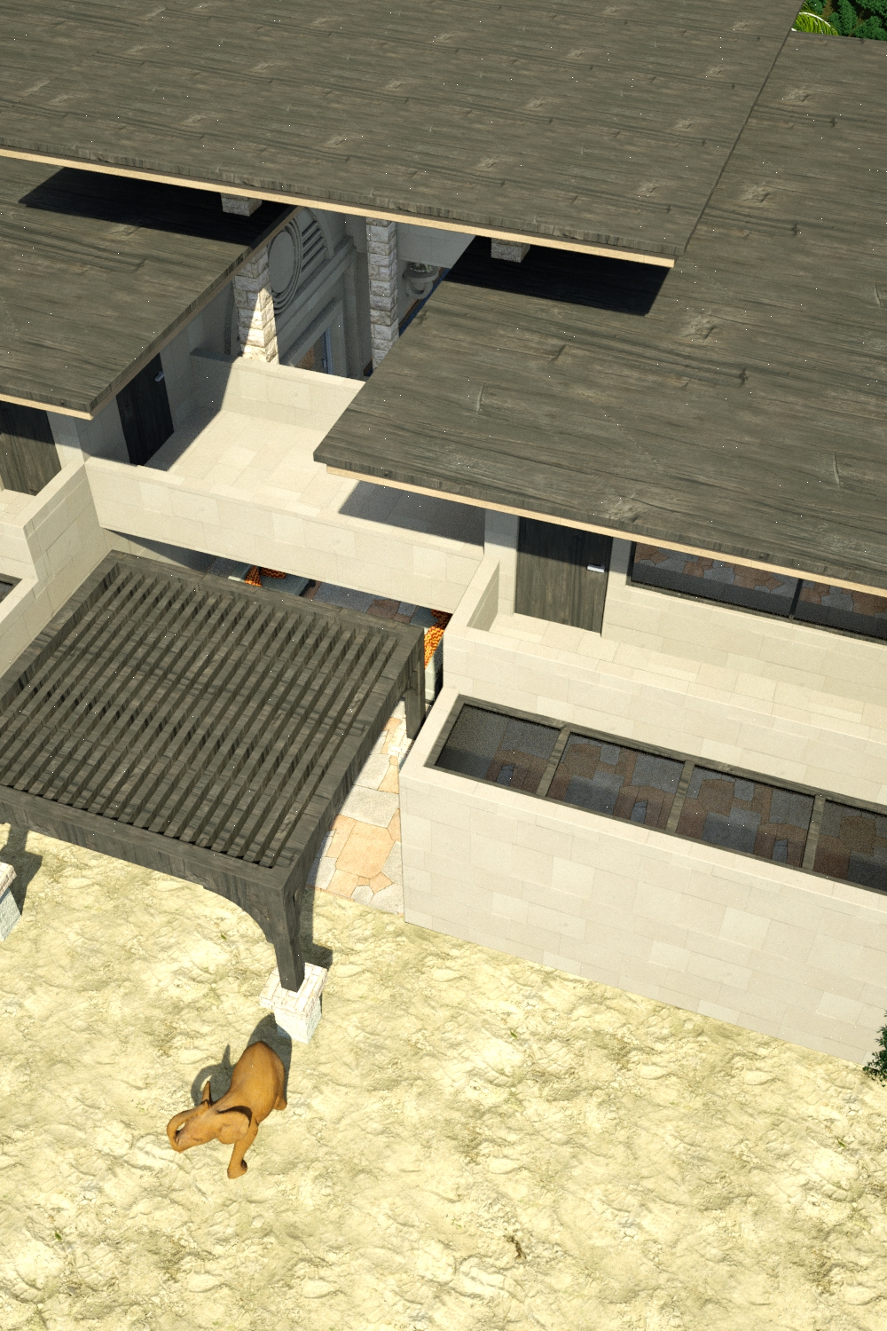 建筑表现 | 沙滩度假屋-7