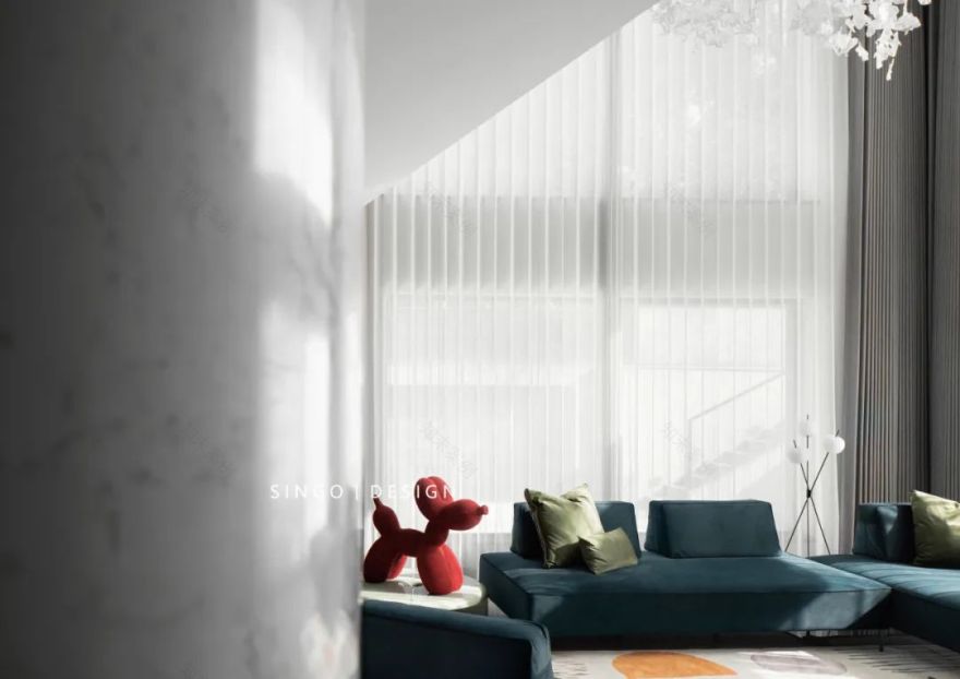 420㎡现代风格| 形与色构建空间艺术感-23