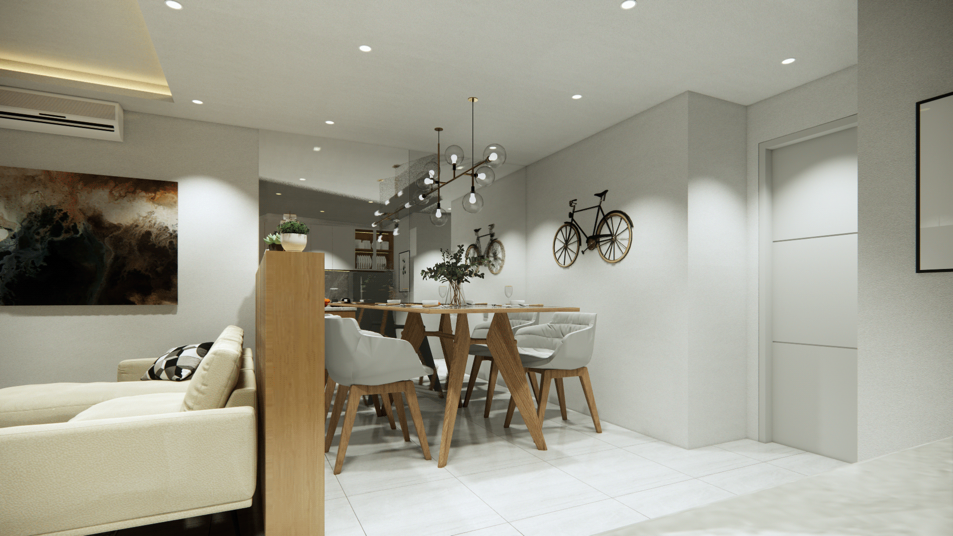 现代风格室内公寓单元丨MyanmarMandalay丨WC+A Architectural Design Lab-2