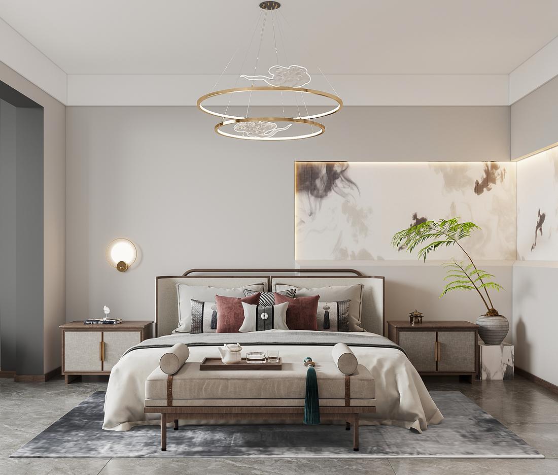 新中式平层设计丨点墨设计-16
