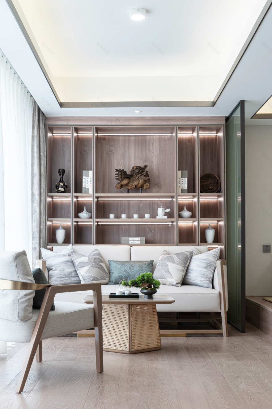济南雍泉府下叠样板间 | 素雅新中式,融入自然之美-57