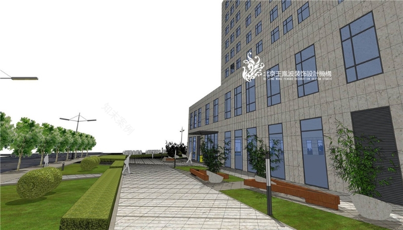 北京润生集团办公楼室外景观设计-15