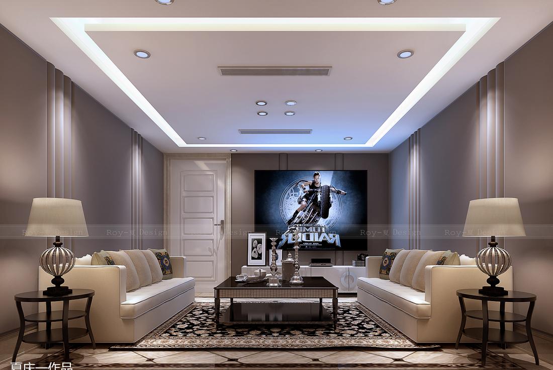 现代园墅欧式纯白设计,温馨舒适,白色与蓝色搭配典雅自然-0