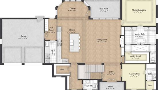 传统两层房屋设计方案  方案9626-17