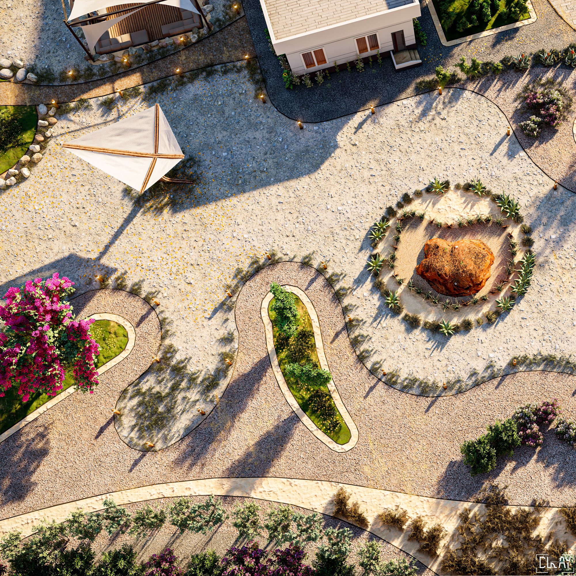 沙特私人别墅景观设计丨沙特阿拉伯丨Clay Studio-22