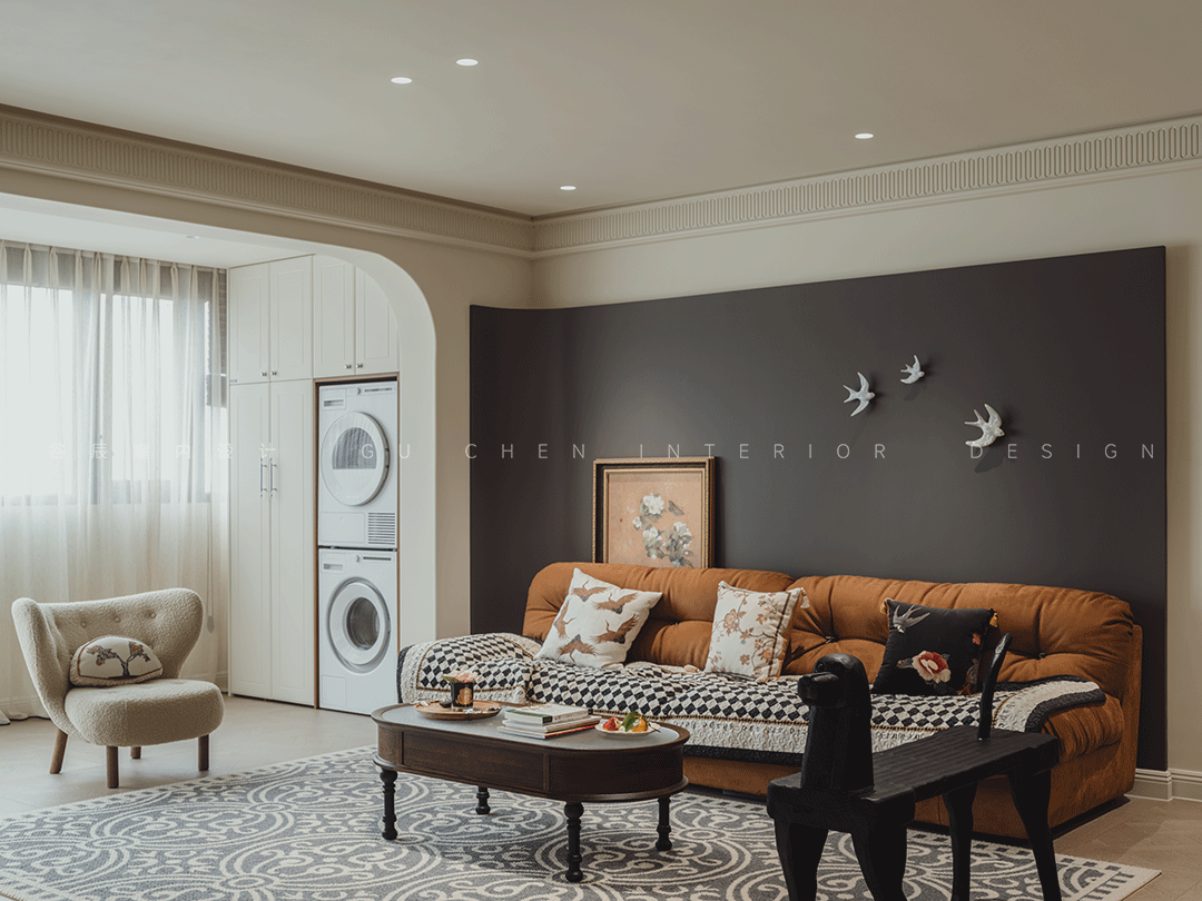 安徽黄山玉屏齐云府复古风家装设计丨中国黄山丨谷辰设计-8