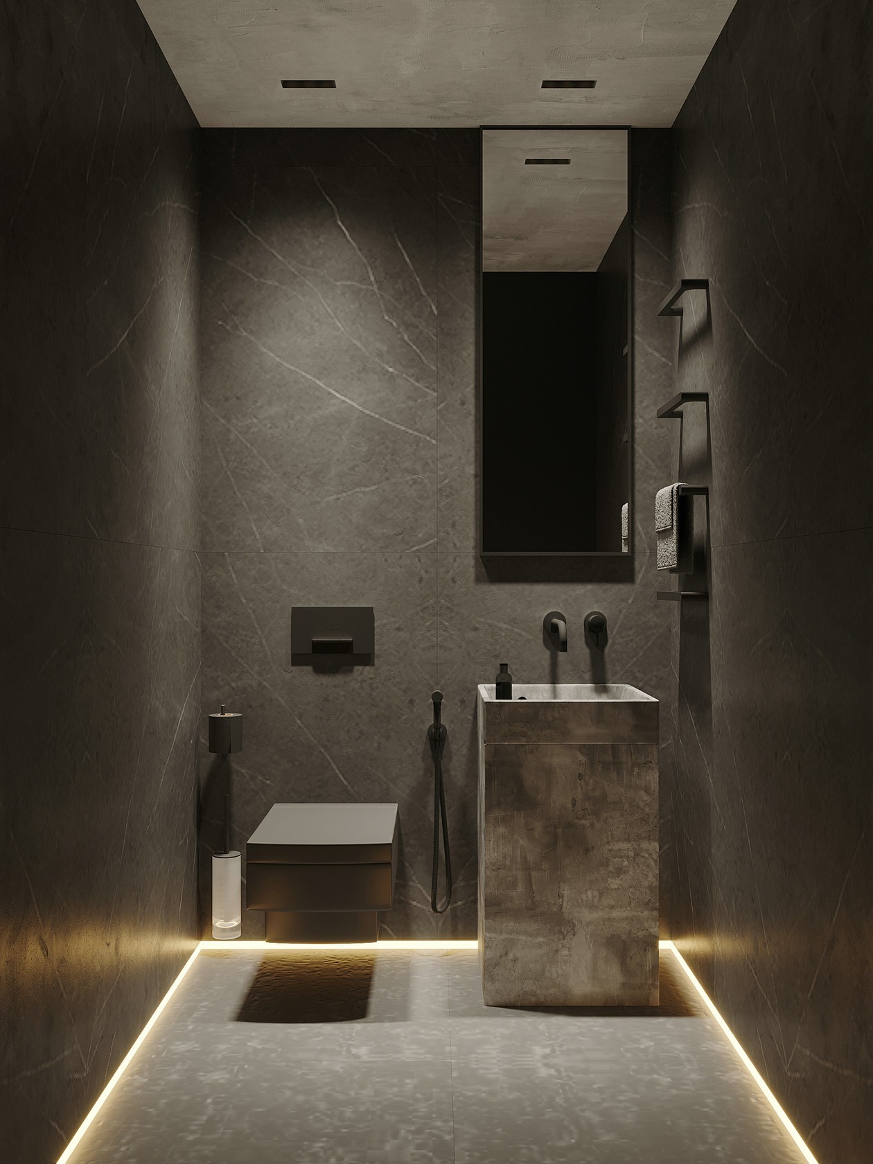 高级灰+高级黑空间设计 塑造空间立体感-21