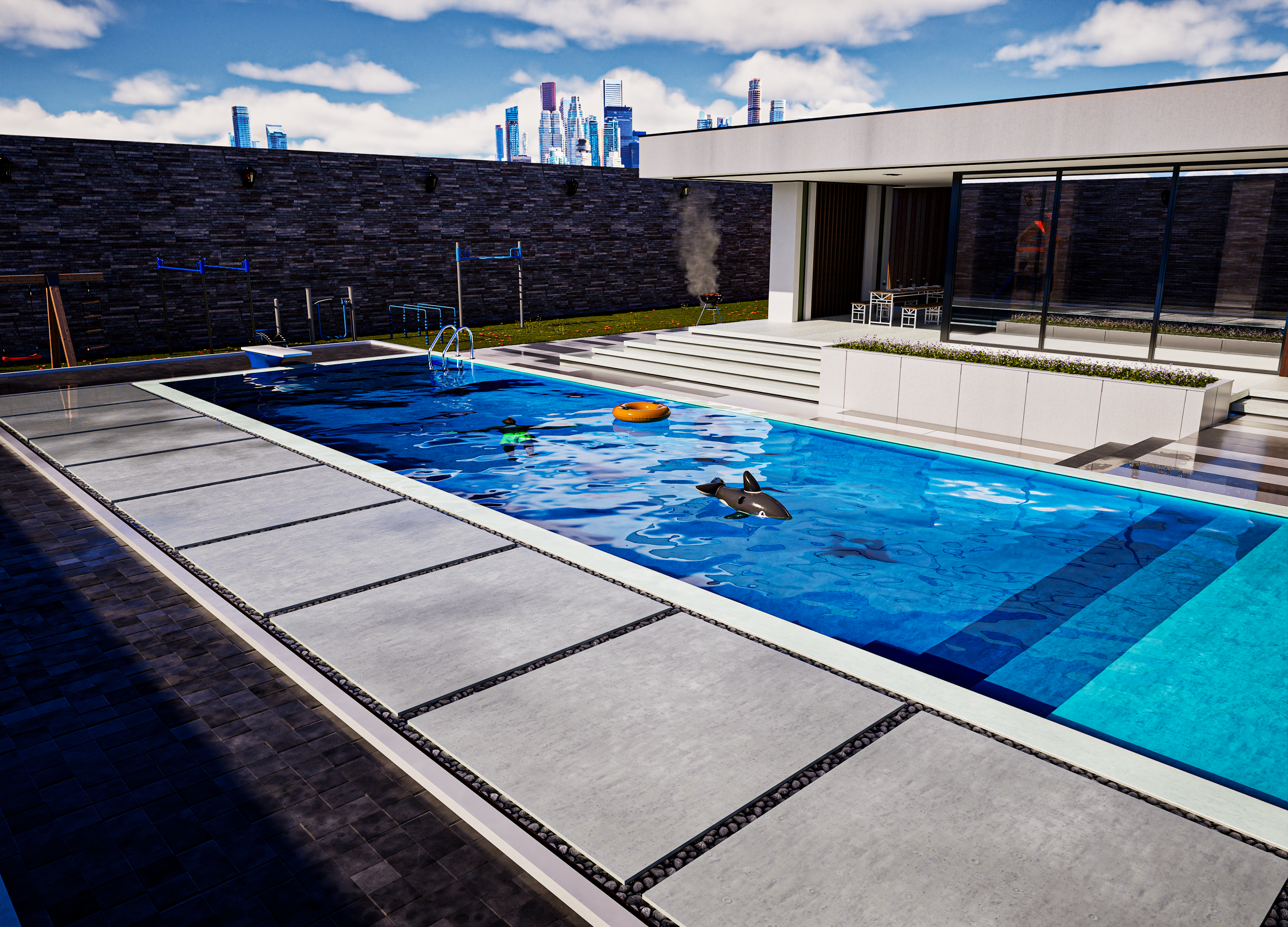 Modern Villa – Exterior & Landscape Visualization-16