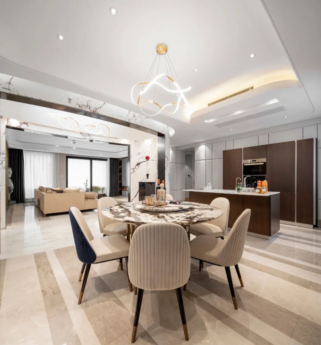 现代 235㎡轻奢住宅丨申远空间设计-11