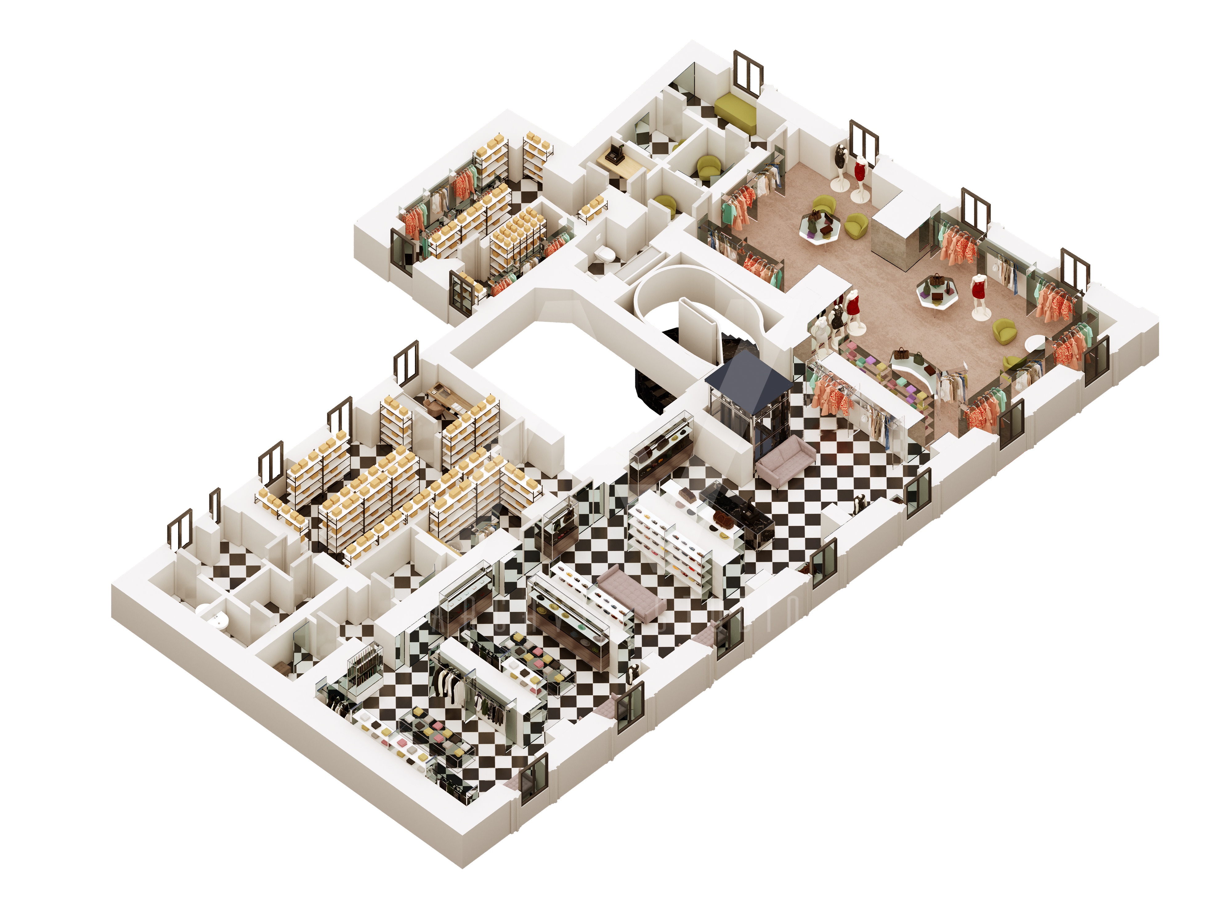 Commercial Retail Layout Rendering-7
