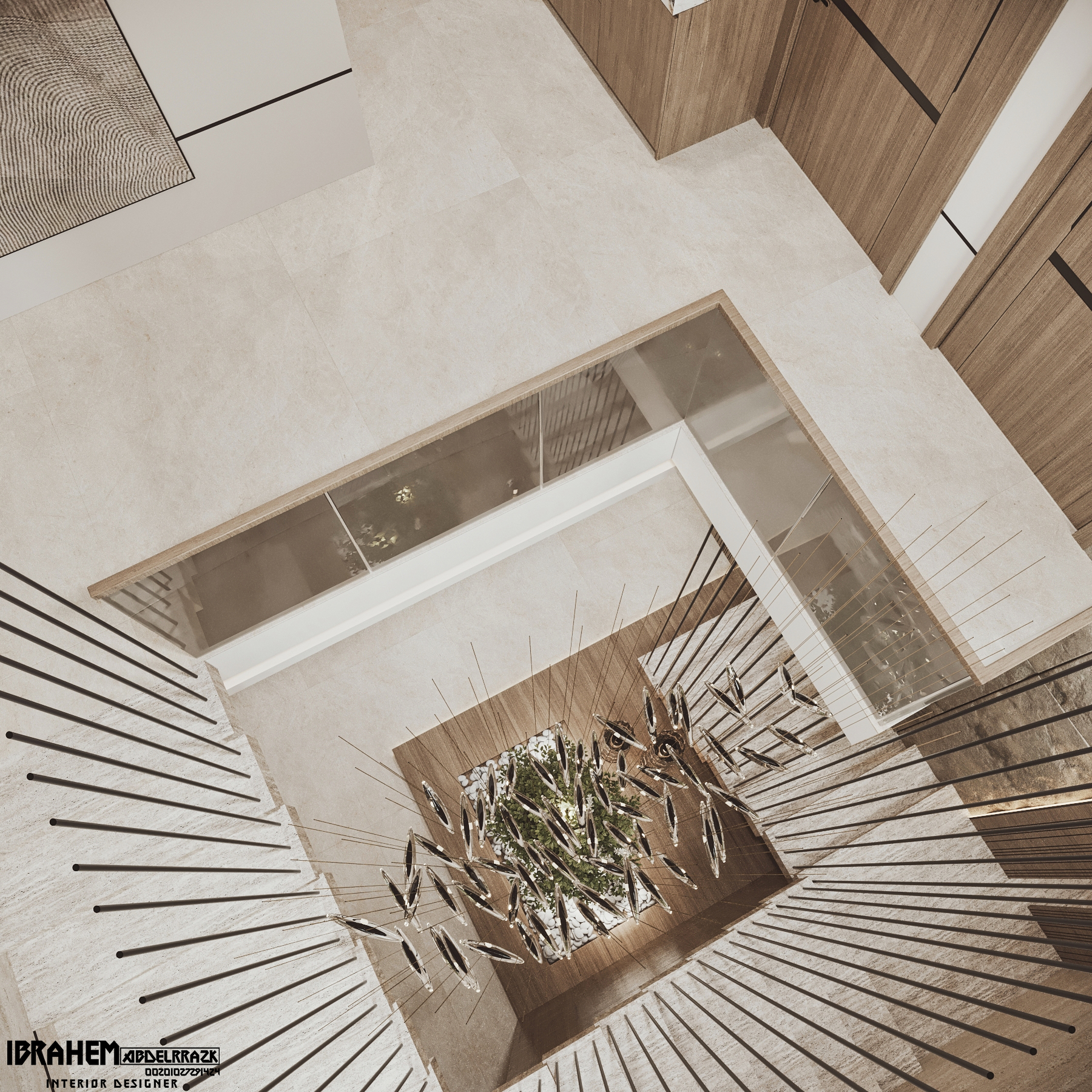 现代家庭大厅+楼梯丨IBRAHIM ABDELRAZK-21