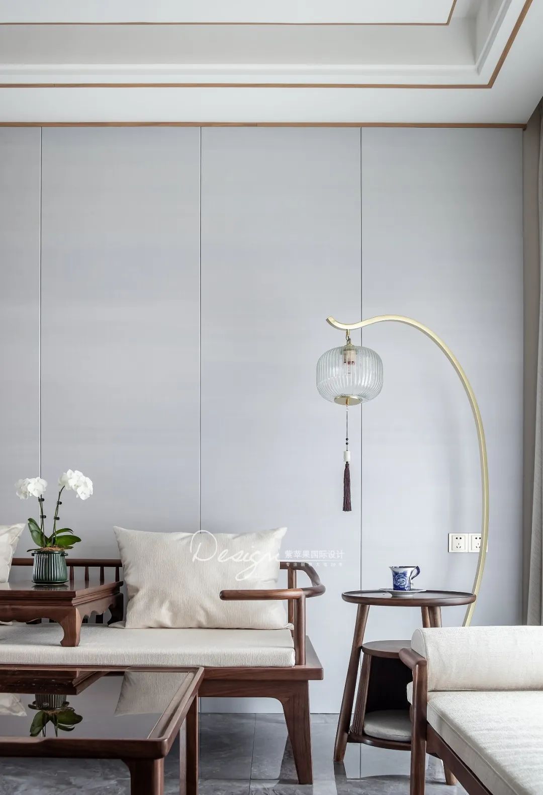 琴韵新中式,雅致福宅的设计魅力丨紫苹果装饰集团-24