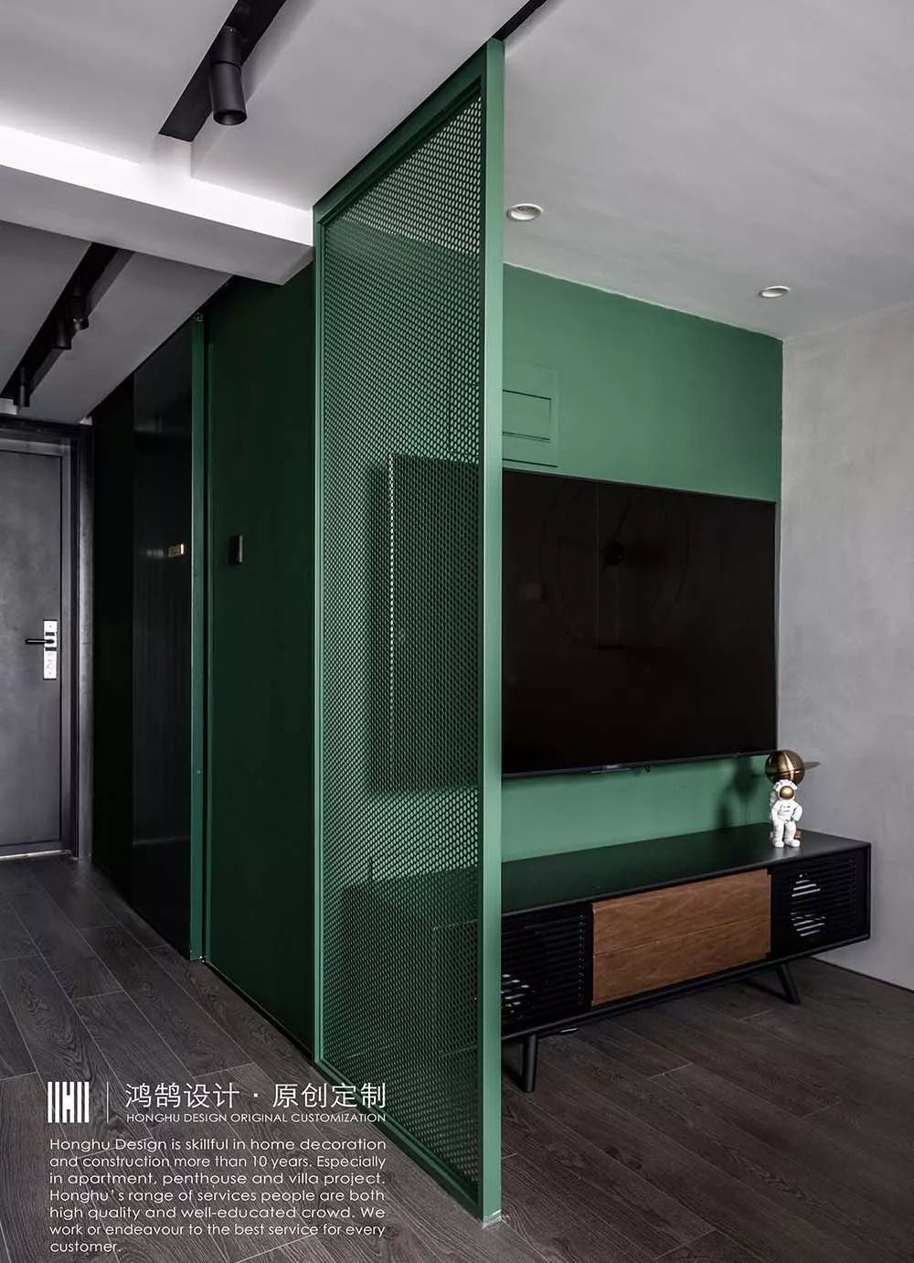 个性混搭风，60㎡独居 LOFT 打造观影办公居住一体化空间-43