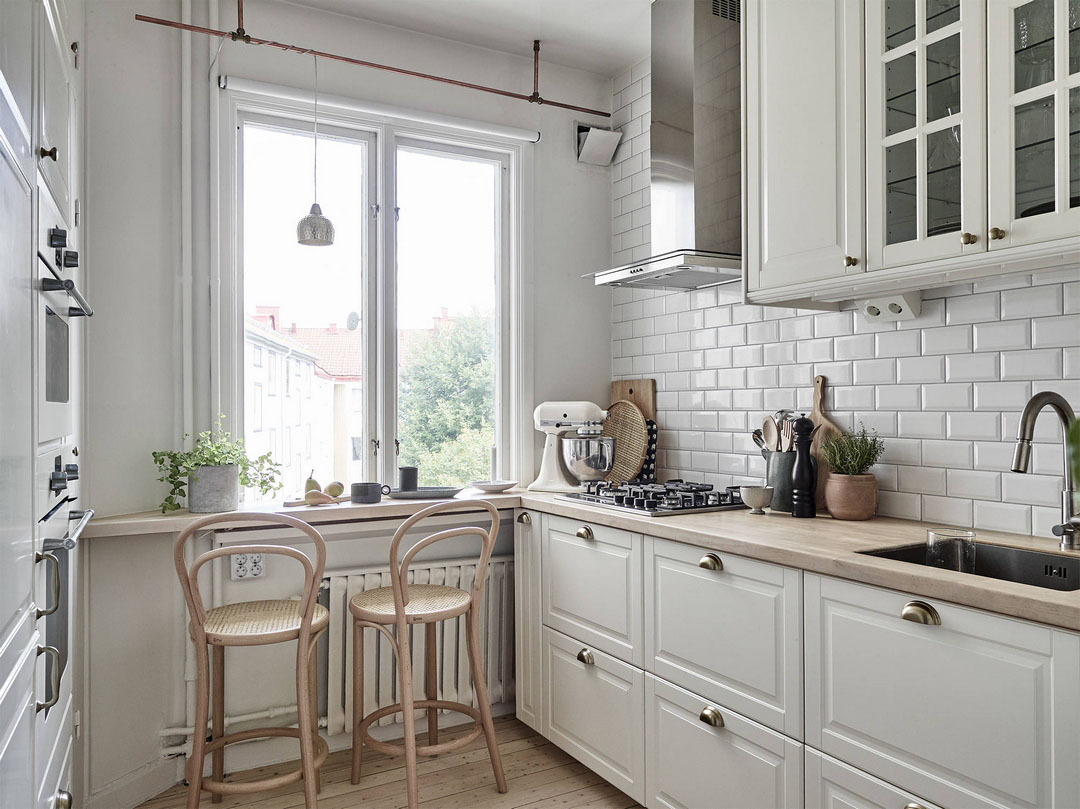 斯堪的纳维亚风格一居室小厨房公寓设计-8
