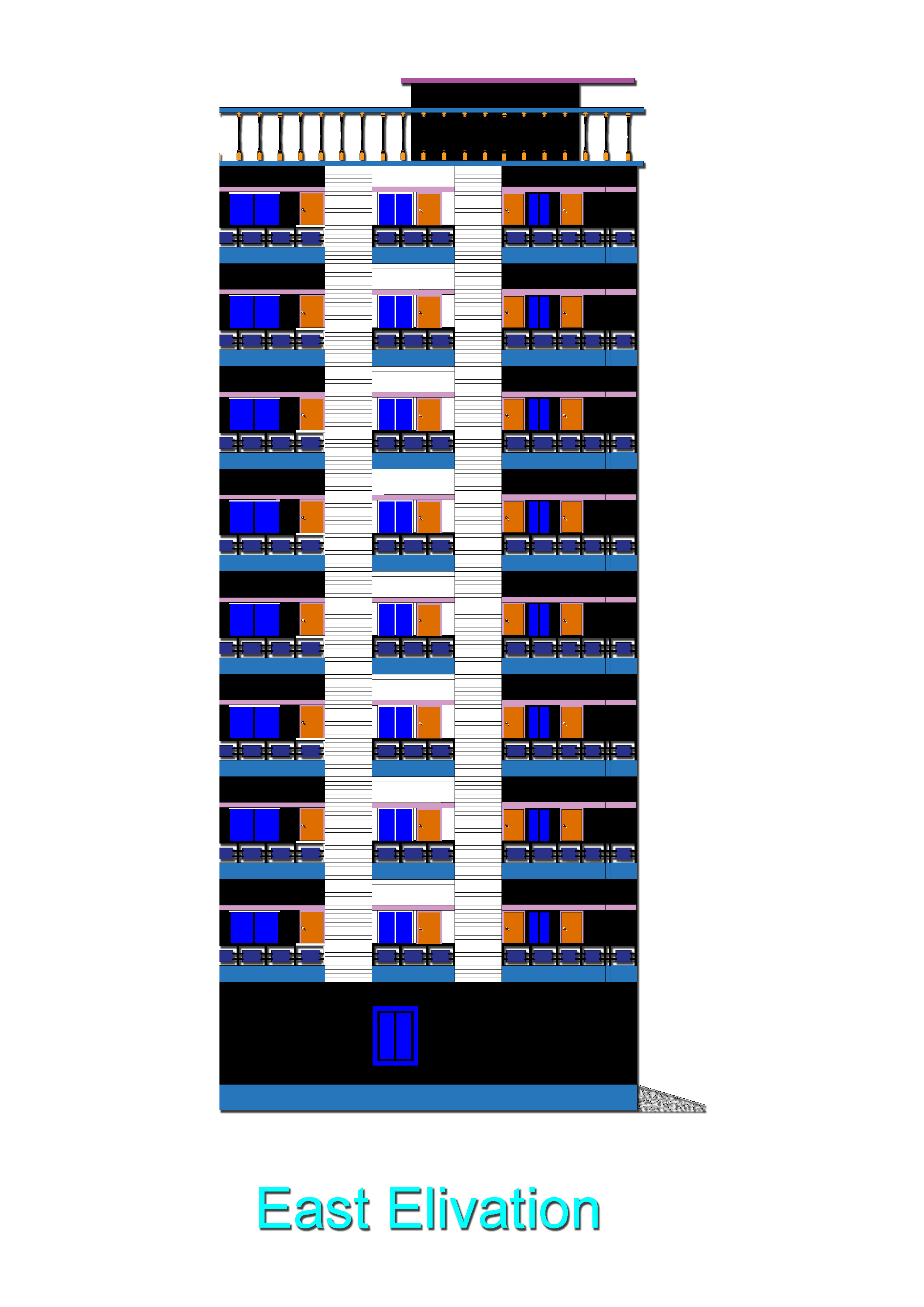 9 Storied Residential Building.-4