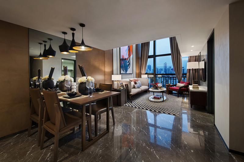 深圳城夕样板房 | 现代轻奢融入宝石元素，展现中西合璧之美-4