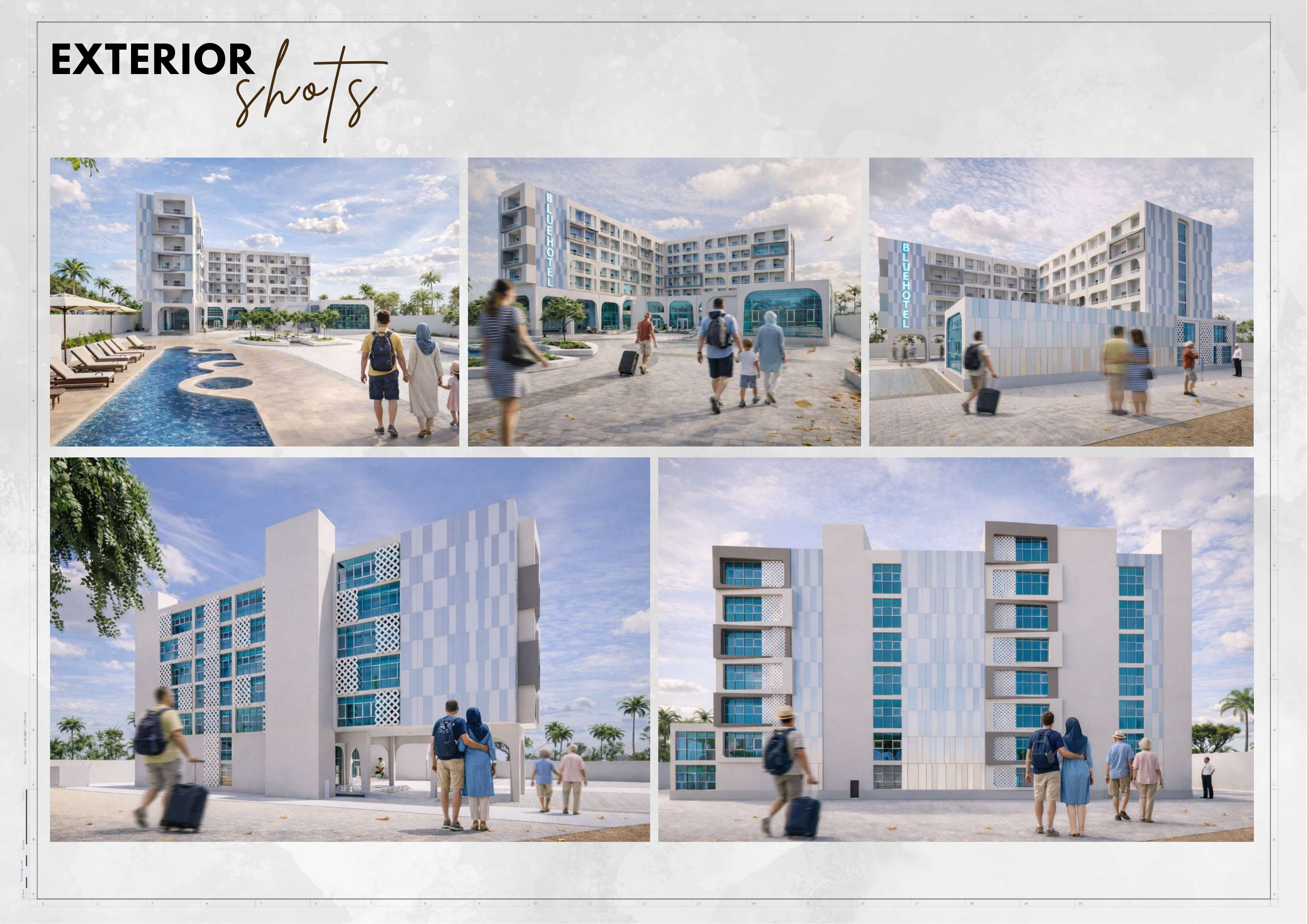 Blue Hotel | 3-Star Hotel Working Drawings-16