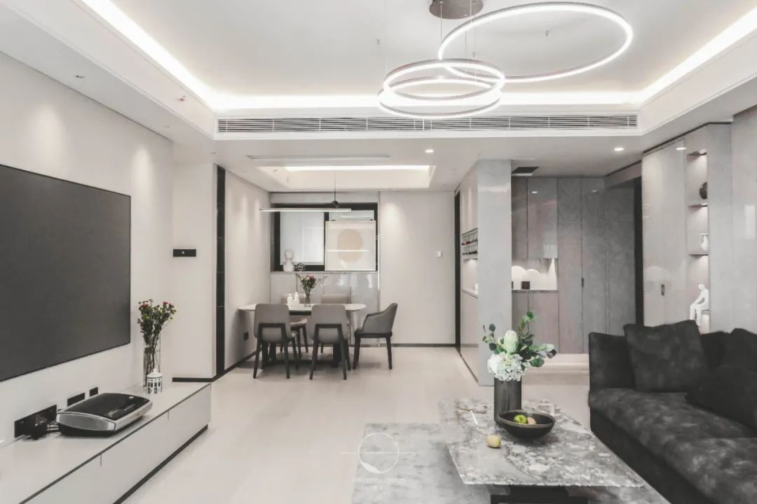 香山美墅 166㎡现代轻奢空间，雅致灰调与绿植的完美融合-30