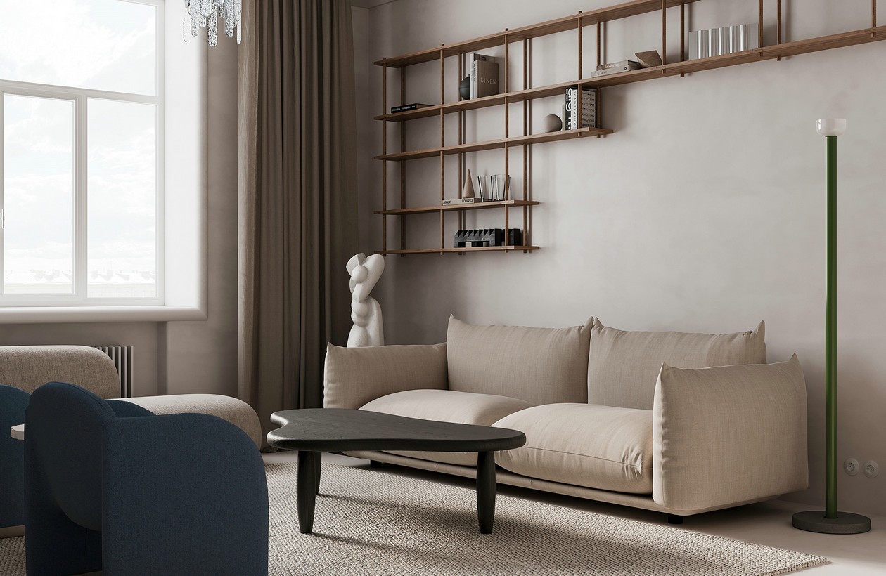 莫斯科 90㎡公寓设计丨俄罗斯莫斯科-4