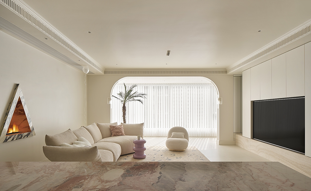 极简奶油风,多巴胺配色,治愈系的家丨無一內建筑设计,成都宏福樘设计-16