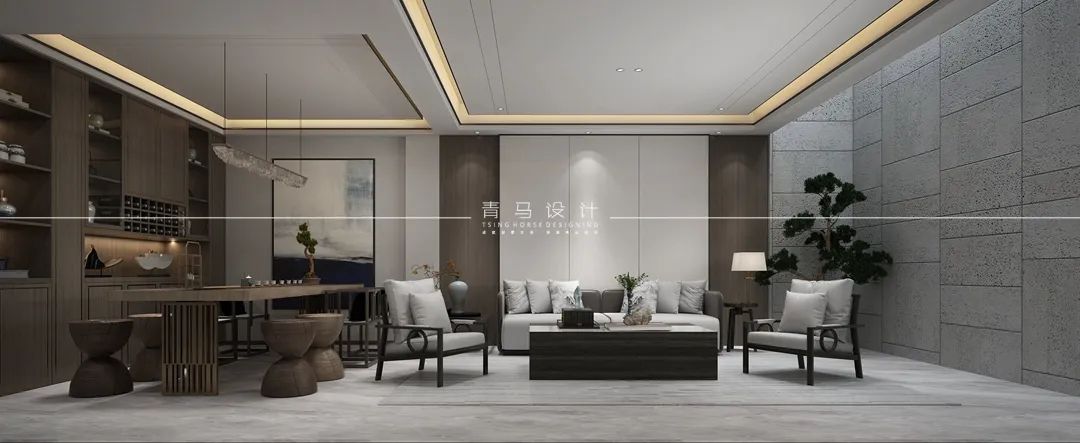 绿地城 360㎡新中式别墅丨青马别墅设计-16