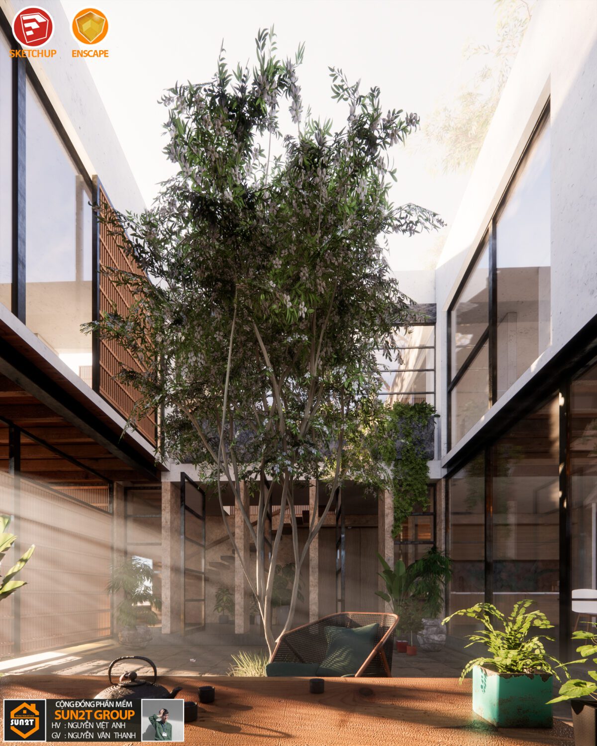 SketchUp 房屋外部模型丨Nguyen Viet Anh-5