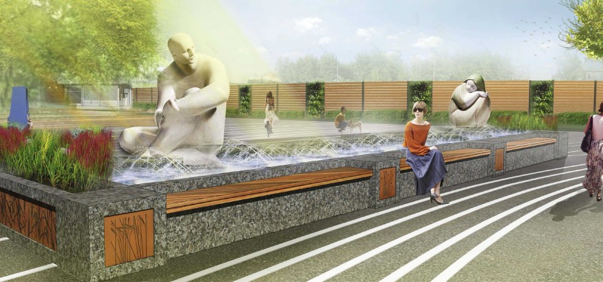 Сквер с фонтаном,Кинель(基涅利喷泉广场)丨俄罗斯萨马拉-7